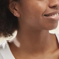 Histoire D'Or Boucles D'oreilles Puces Victoria Or Blanc Diamant -Boucles d'oreilles Bracelet Soldes B3OFBDW802 model0