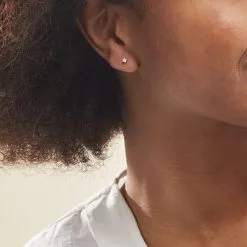 Histoire D'Or Boucles D'oreilles Puces Victoria Or Blanc Diamant -Boucles d'oreilles Bracelet Soldes B3OFBDW803 model0