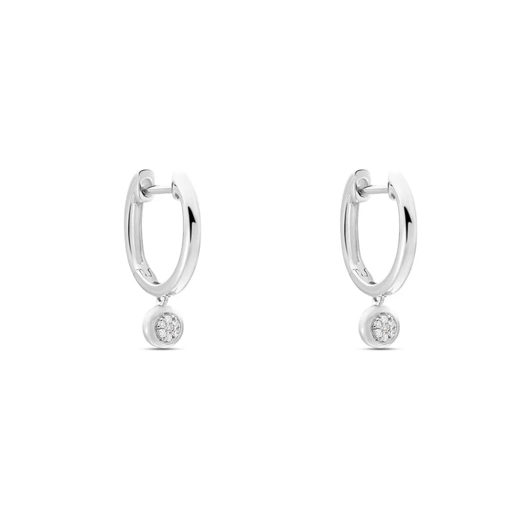 Histoire D'Or Créoles Or Blanc Mairenn Diamants 4 Histoire D'Or Créoles Or Blanc Mairenn Diamants – Image 2