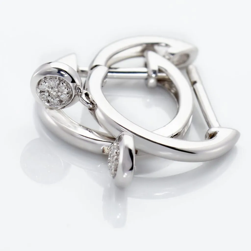 Histoire D'Or Créoles Or Blanc Mairenn Diamants 5 Histoire D'Or Créoles Or Blanc Mairenn Diamants – Image 3