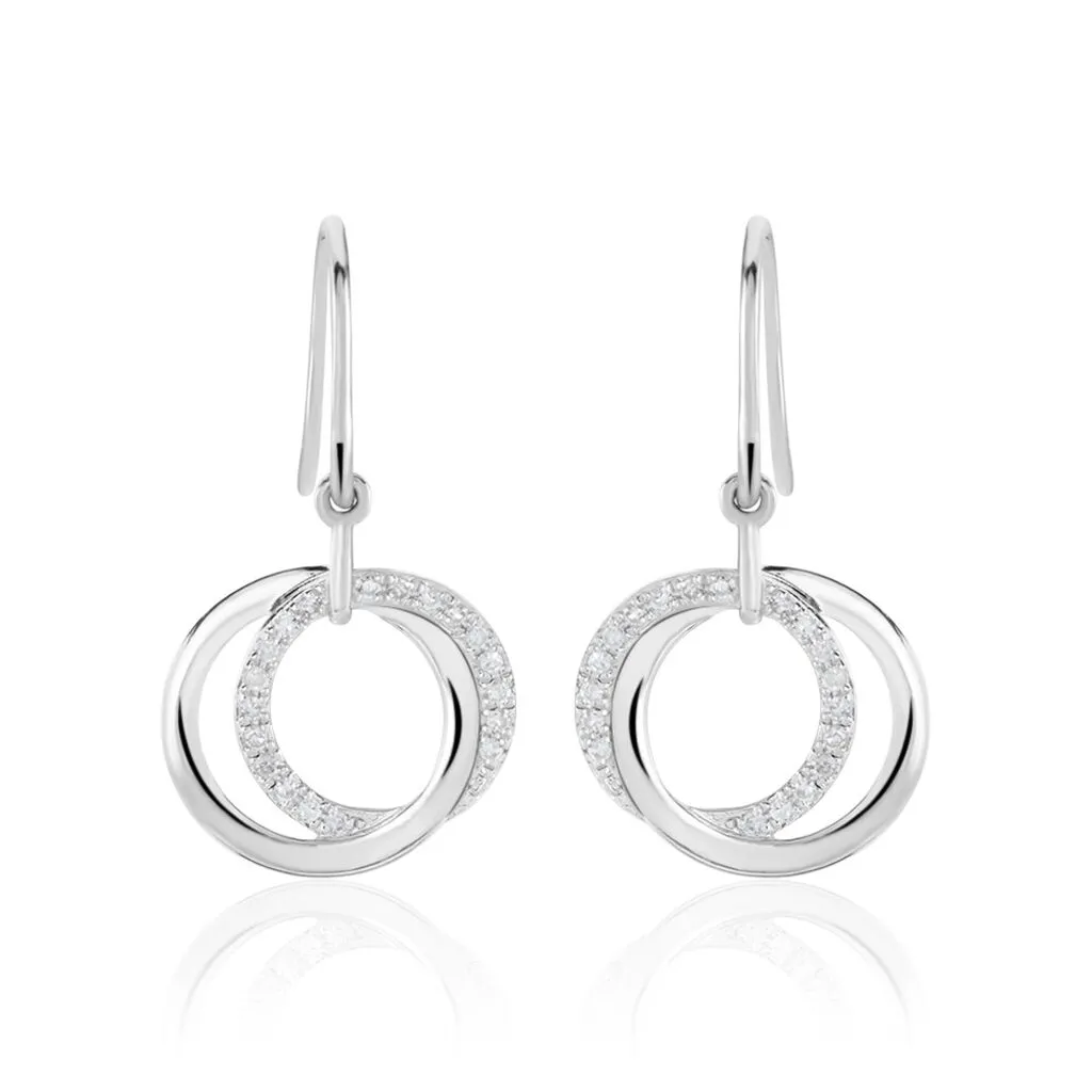 Histoire D'Or Boucles D'oreilles Pendantes Or Blanc Tresha Diamants 3 Histoire D'Or Boucles D'oreilles Pendantes Or Blanc Tresha Diamants