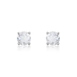 Histoire D'Or Boucles D'oreilles Puces Victoria Or Blanc Diamant