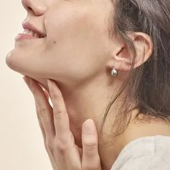 Histoire D'Or Boucles D'oreilles Puces Gatiene Or Blanc Perle De Culture Et Diamant -Boucles d'oreilles Bracelet Soldes B3OFBHH002 model0