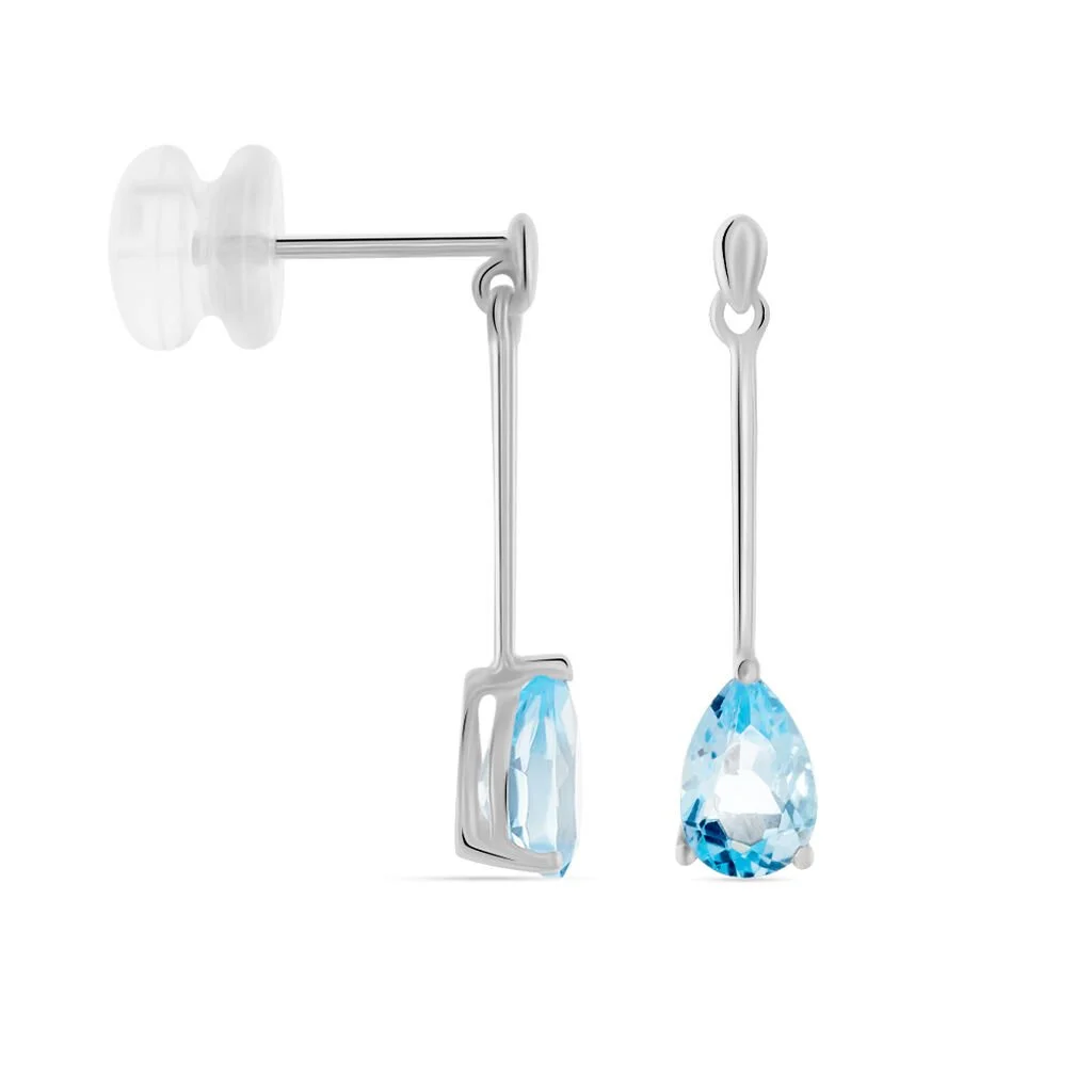Histoire D'Or Boucles D'oreilles Pendantes Goutte Or Blanc Topaze 4 Histoire D'Or Boucles D'oreilles Pendantes Goutte Or Blanc Topaze – Image 2