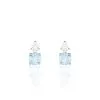 Histoire D'Or Boucles D'oreilles Puces Giana Or Blanc Topaze Et Oxyde De Zirconium
