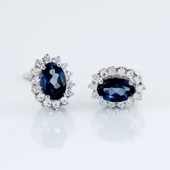 Histoire D'Or Boucles D'oreilles Or Blanc Quintilla Topazes London Blue Et Oxydes -Boucles d'oreilles Bracelet Soldes B3OFBTB547 view2