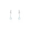 Histoire D'Or Boucles D'oreilles Pendantes Assaf Or Blanc Topaze Et Oxyde