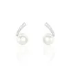 Histoire D'Or Boucles D'oreilles Puces Angel Or Blanc Perle De Culture Et Diamant -Boucles d'oreilles Bracelet Soldes B3OFBU2051 master