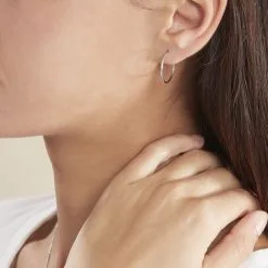 Histoire D'Or Créoles Dominae Flexible Or Blanc -Boucles d'oreilles Bracelet Soldes B3OFBW0276 model0