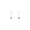 Histoire D'Or Boucles D'oreilles Pendantes Goutte Or Blanc Amethyste