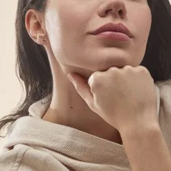 Histoire D'Or Boucles D'oreilles Puces Edy Serti Clos Or Blanc Amethyste -Boucles d'oreilles Bracelet Soldes B3OFBYI029 model0