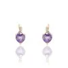 Histoire D'Or Boucles D'oreilles Or Jaune Clothilde Amethystes Oxydes