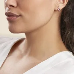 Histoire D'Or Boucles D'oreilles Or Jaune Clothilde Amethystes Oxydes -Boucles d'oreilles Bracelet Soldes B3OFBYI163 model0