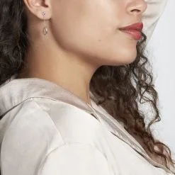 Histoire D'Or Boucles D'oreilles Pendantes Dennis Or Blanc Amethyste -Boucles d'oreilles Bracelet Soldes B3OFBYI166 model0