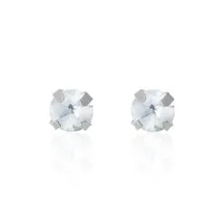 Histoire D'Or Boucles D'oreilles Puces Daria Or Blanc Oxyde De Zirconium