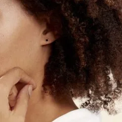 Histoire D'Or Boucles D'oreilles Puces Doreen Carre Or Blanc Oxyde De Zirconium -Boucles d'oreilles Bracelet Soldes B3OFBZN008 model1