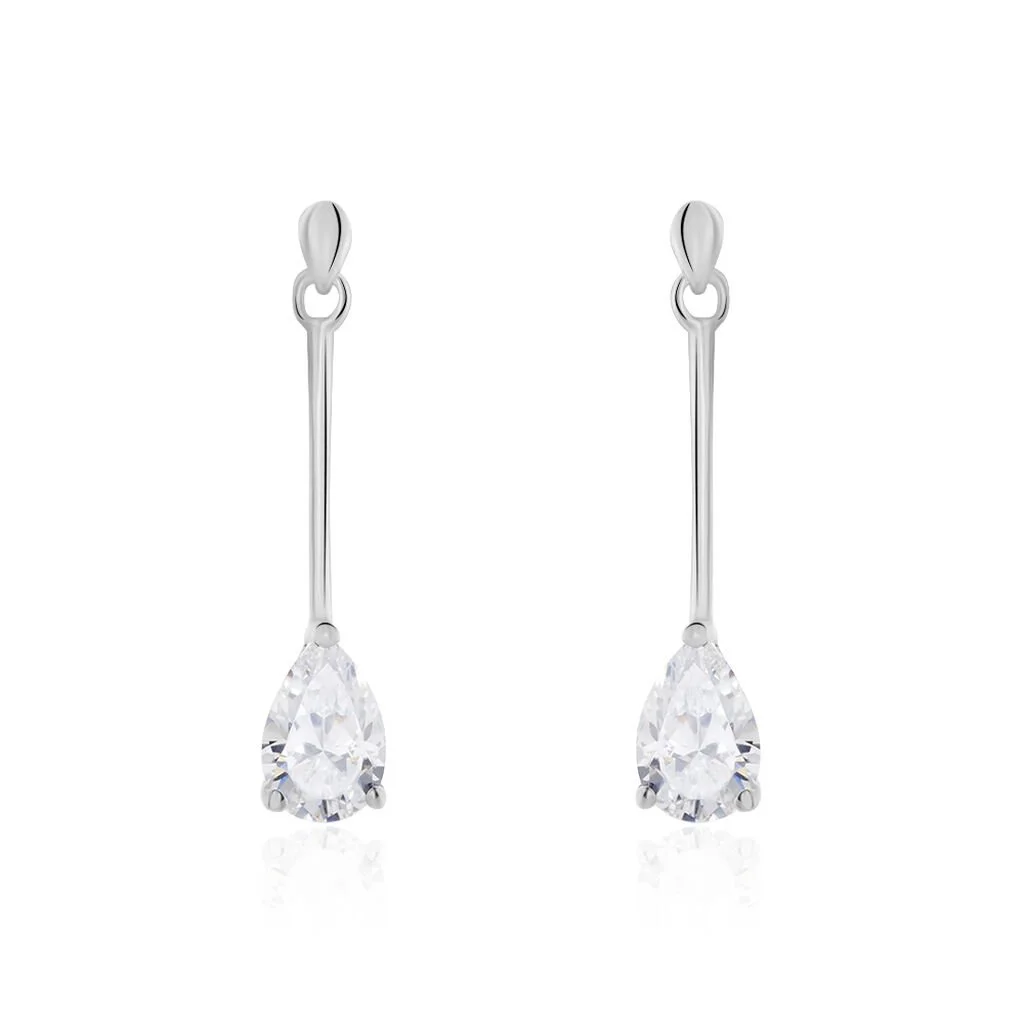 Histoire D'Or Boucles D'oreilles Pendantes Goutte Or Blanc Oxyde De Zirconium 3 Histoire D'Or Boucles D'oreilles Pendantes Goutte Or Blanc Oxyde De Zirconium