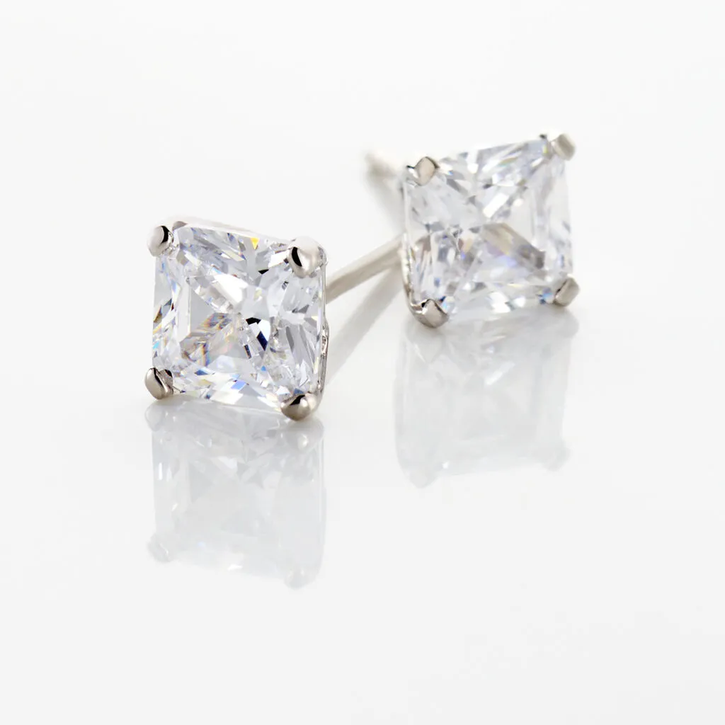 Histoire D'Or Boucles D'oreilles Puces Doreen Carre Or Blanc Oxyde De Zirconium 5 Histoire D'Or Boucles D'oreilles Puces Doreen Carre Or Blanc Oxyde De Zirconium – Image 3