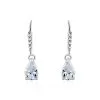 Histoire D'Or Boucles D'oreilles Pendantes Adib Or Blanc Oxyde De Zirconium