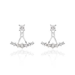 Histoire D'Or Bijoux D'oreilles Kyoto Or Blanc Oxyde De Zirconium