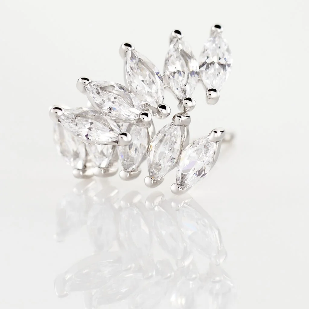 Histoire D'Or Bijoux D'oreilles Edma Or Blanc Oxyde De Zirconium 5 Histoire D'Or Bijoux D'oreilles Edma Or Blanc Oxyde De Zirconium – Image 3