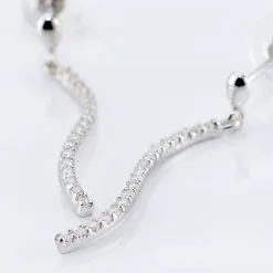 Histoire D'Or Boucles D'oreilles Pendantes Torsade Or Blanc Oxyde De Zirconium 8 Histoire D'Or Boucles D'oreilles Pendantes Torsade Or Blanc Oxyde De Zirconium -Boucles d'oreilles Bracelet Soldes B3OFBZW373 view2