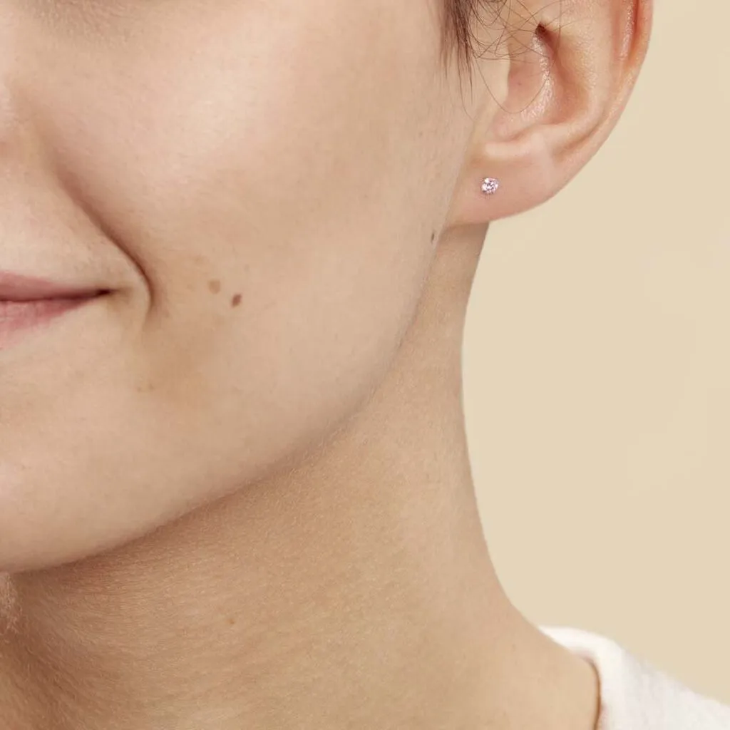 Histoire D'Or Boucles D'oreilles Puces Eddie Or Blanc Oxyde De Zirconium 6 Histoire D'Or Boucles D'oreilles Puces Eddie Or Blanc Oxyde De Zirconium – Image 4