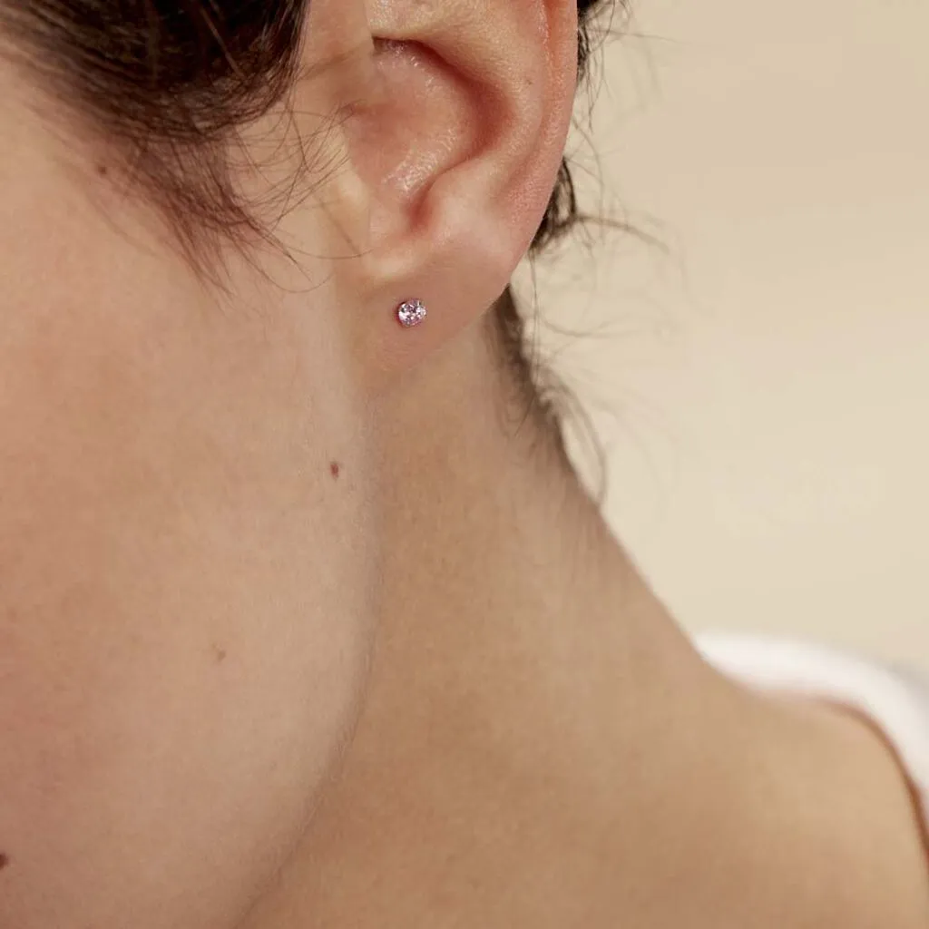 Histoire D'Or Boucles D'oreilles Puces Eddie Or Blanc Oxyde De Zirconium 7 Histoire D'Or Boucles D'oreilles Puces Eddie Or Blanc Oxyde De Zirconium – Image 5