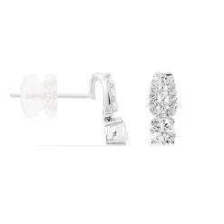Histoire D'Or Boucles D'oreilles Puces Sarah Or Blanc Oxyde De Zirconium 6 Histoire D'Or Boucles D'oreilles Puces Sarah Or Blanc Oxyde De Zirconium -Boucles d'oreilles Bracelet Soldes B3OFBZW449 view1