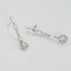 Histoire D'Or Boucles D'oreilles Pendantes Candia Or Blanc Oxyde De Zirconium 9 Histoire D'Or Boucles D'oreilles Pendantes Candia Or Blanc Oxyde De Zirconium -Boucles d'oreilles Bracelet Soldes B3OFBZW539 view2