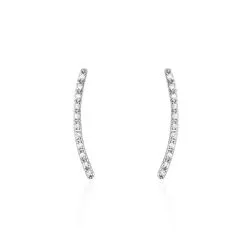 Histoire D'Or Bijoux D'oreilles Eleana Or Blanc Oxyde De Zirconium