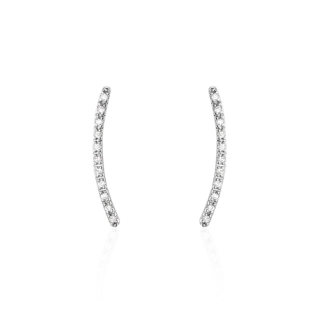 Histoire D'Or Bijoux D'oreilles Eleana Or Blanc Oxyde De Zirconium 3 Histoire D'Or Bijoux D'oreilles Eleana Or Blanc Oxyde De Zirconium