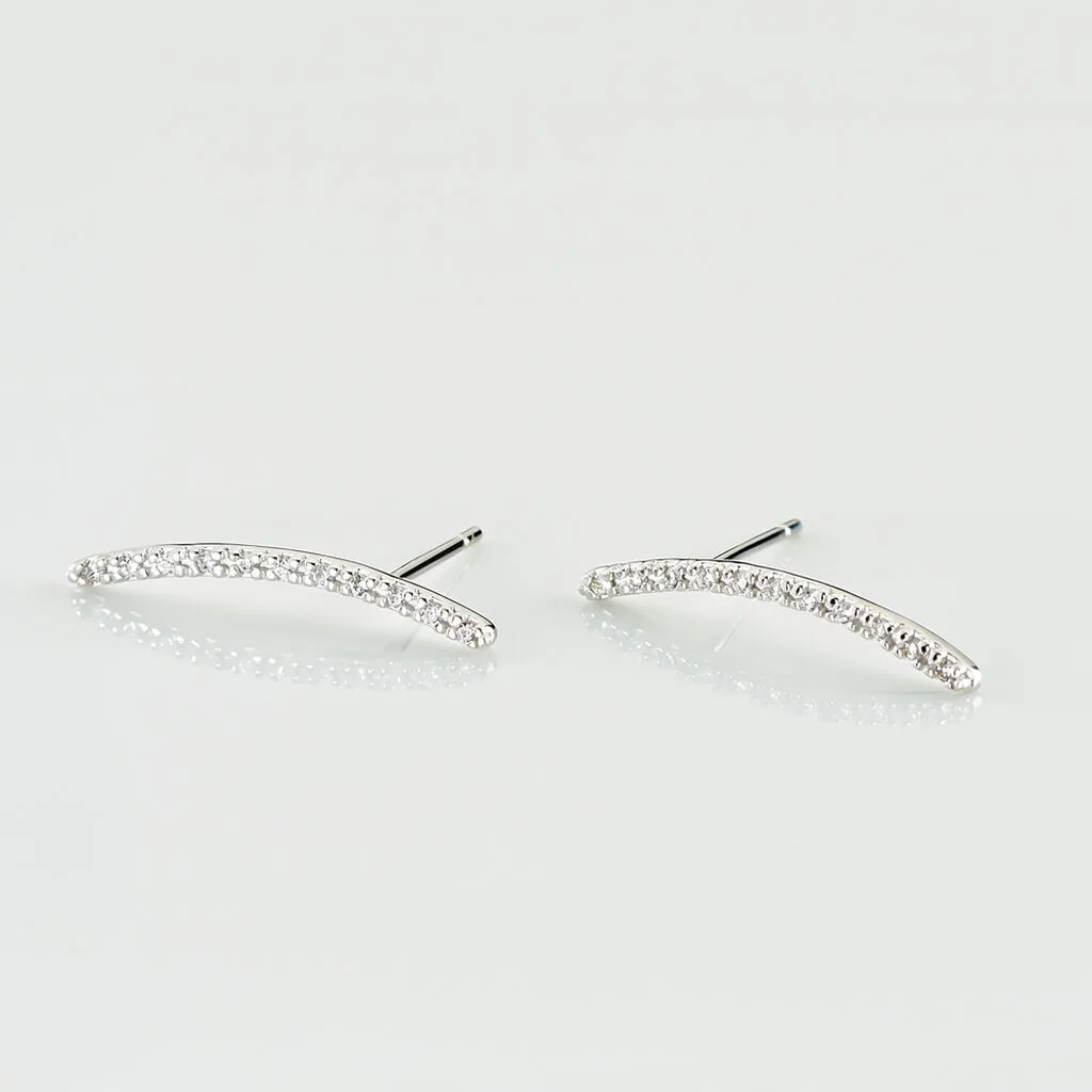 Histoire D'Or Bijoux D'oreilles Eleana Or Blanc Oxyde De Zirconium 5 Histoire D'Or Bijoux D'oreilles Eleana Or Blanc Oxyde De Zirconium – Image 3