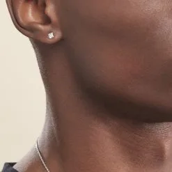 Histoire D'Or Boucles D'oreilles Puces Or Blanc Oxyde De Zirconium -Boucles d'oreilles Bracelet Soldes B3OFBZW615 model1