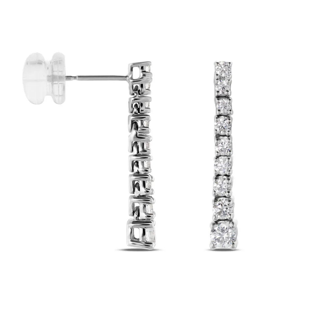 Histoire D'Or Boucles D'oreilles Pendantes Or Blanc Proserpina Oxydes 4 Histoire D'Or Boucles D'oreilles Pendantes Or Blanc Proserpina Oxydes – Image 2