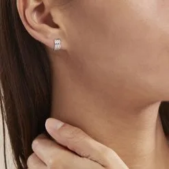 Histoire D'Or Demi Créoles Or Blanc Jacobea Oxyde De Zirconium 9 Histoire D'Or Demi Créoles Or Blanc Jacobea Oxyde De Zirconium -Boucles d'oreilles Bracelet Soldes B3OFBZW628 model0