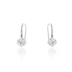 Histoire D'Or Boucles D'oreilles Pendantes Or Blanc Aedhan Oxydes