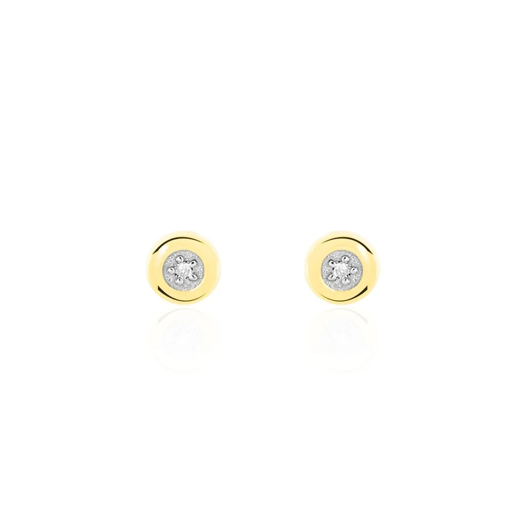 Histoire D'Or Boucles D'oreilles Puces Fatiana Or Jaune Diamant 3 Histoire D'Or Boucles D'oreilles Puces Fatiana Or Jaune Diamant
