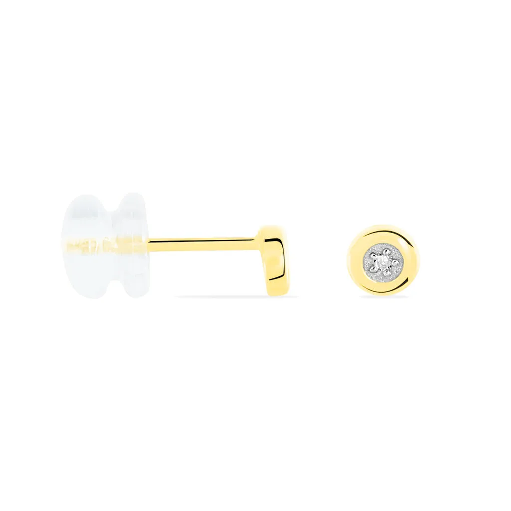 Histoire D'Or Boucles D'oreilles Puces Fatiana Or Jaune Diamant 4 Histoire D'Or Boucles D'oreilles Puces Fatiana Or Jaune Diamant – Image 2