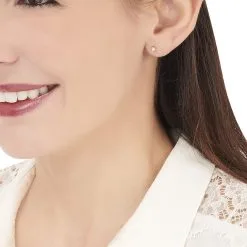 Histoire D'Or Boucles D'oreilles Puces Clavie Or Jaune Diamant -Boucles d'oreilles Bracelet Soldes B3OFJDW039 model0