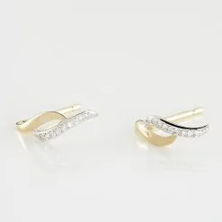 Histoire D'Or Boucles D'oreilles Puces Callum Or Jaune Diamant -Boucles d'oreilles Bracelet Soldes B3OFJDW309 view2