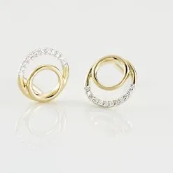 Histoire D'Or Boucles D'oreilles Puces Atlanta Or Jaune Diamant -Boucles d'oreilles Bracelet Soldes B3OFJDW335 view2