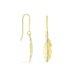 Histoire D'Or Boucles D'oreilles Pendantes Paola Or Jaune Diamant -Boucles d'oreilles Bracelet Soldes B3OFJDW583 view1