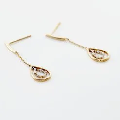 Histoire D'Or Boucles D'oreilles Pendantes Marganela Or Jaune Diamant -Boucles d'oreilles Bracelet Soldes B3OFJDW631 view2
