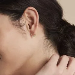 Histoire D'Or Boucles D'oreilles Puces Circlane Or Jaune Diamant -Boucles d'oreilles Bracelet Soldes B3OFJDW650 model0