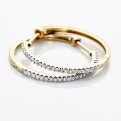 Histoire D'Or Creoles Or Jaune Aryanna Diamants -Boucles d'oreilles Bracelet Soldes B3OFJDW666 view2