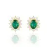 Histoire D'Or Boucles D'oreilles Puces Vladimir Or Jaune Diamant Et Emeraude -Boucles d'oreilles Bracelet Soldes B3OFJEV077 master