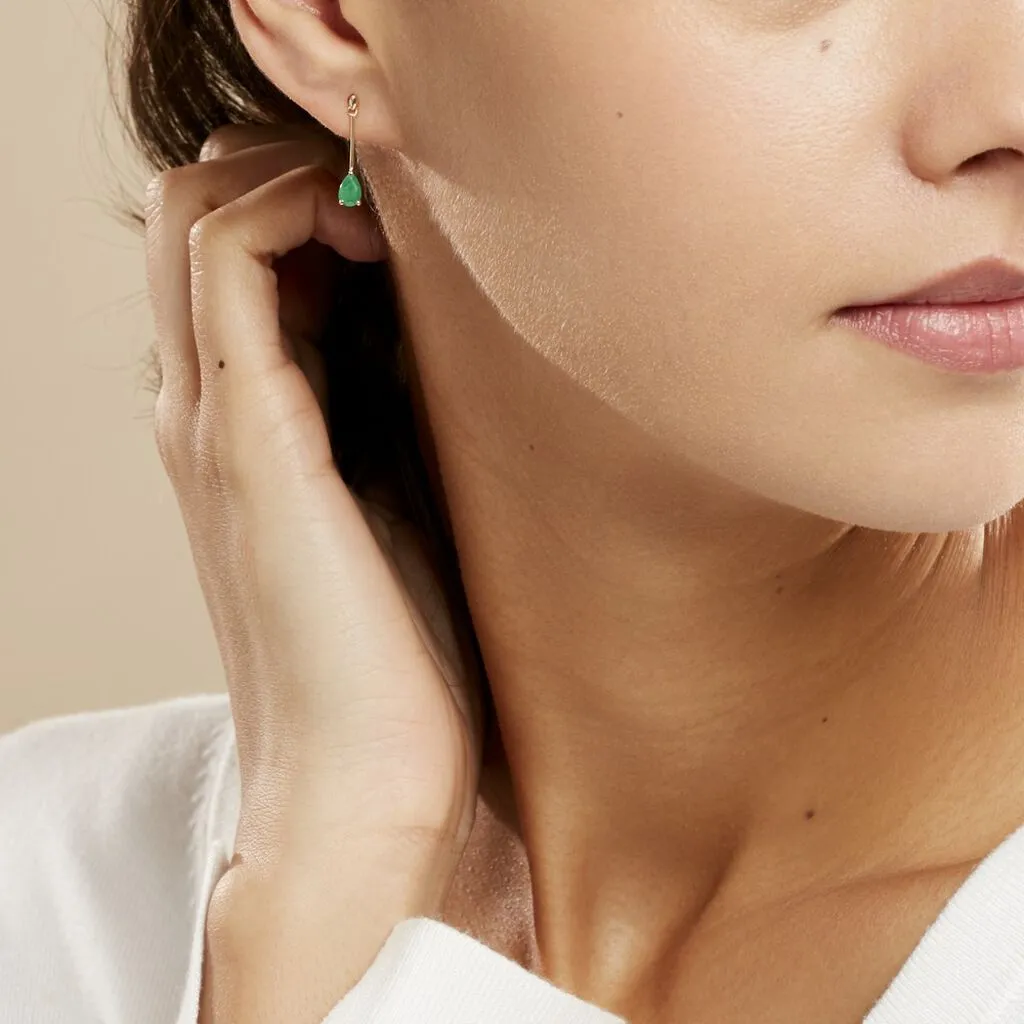 Histoire D'Or Boucles D'oreilles Pendantes Goutte Or Jaune Emeraude 6 Histoire D'Or Boucles D'oreilles Pendantes Goutte Or Jaune Emeraude – Image 4