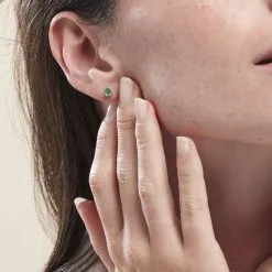 Histoire D'Or Boucles D'oreilles Puces Or Jaune Isador Emeraude -Boucles d'oreilles Bracelet Soldes B3OFJEV114 model0