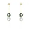 Histoire D'Or Boucles D'oreilles Puces Marie-noela Or Jaune Perle De Tahiti -Boucles d'oreilles Bracelet Soldes B3OFJHH025 master